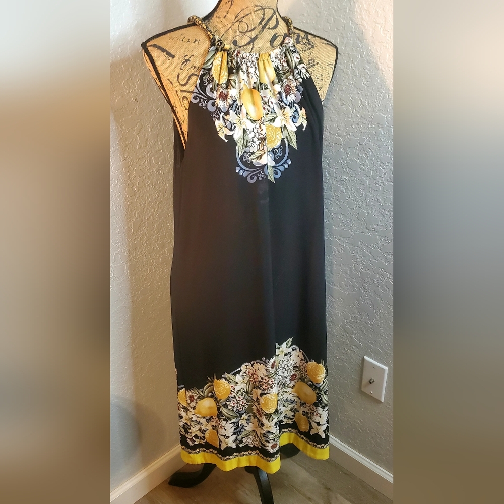 Whbm Reversible Floral Halter Neck Dress - Picture 2 of 11